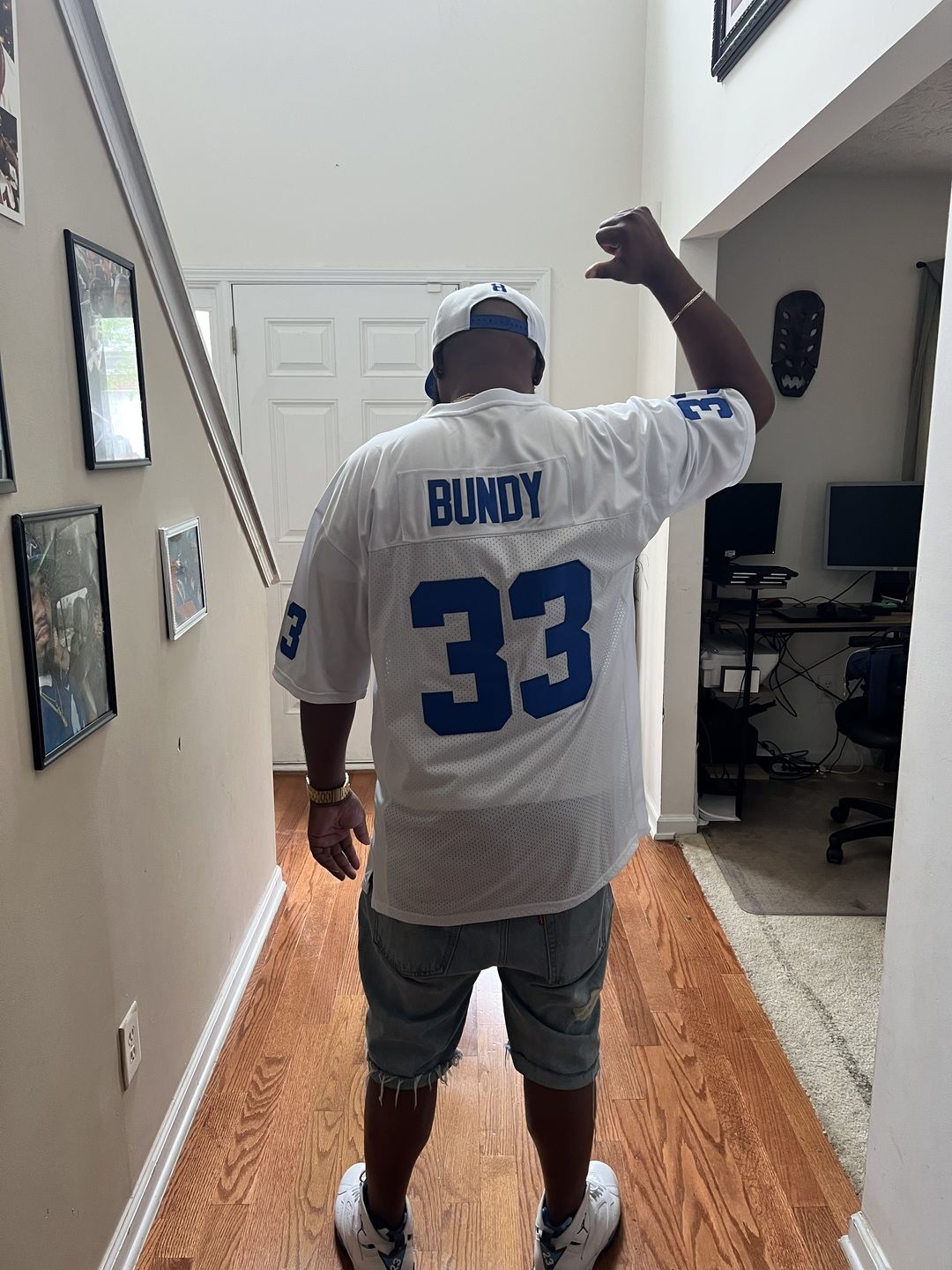 Customer photo review of Al Bundy Polk High 'Married With Children' Movie Football Jersey