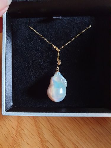 Customer photo review of Esme Baroque Pearl Necklace