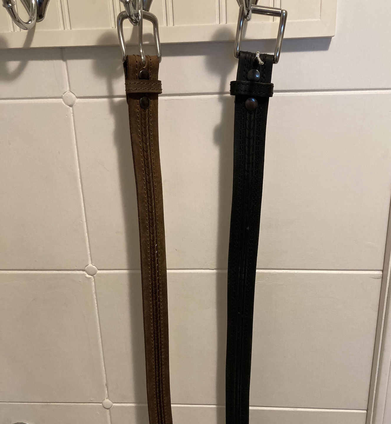 Customer photo review of Brown Arrow Patterned 100% Real Distressed Leather Belt