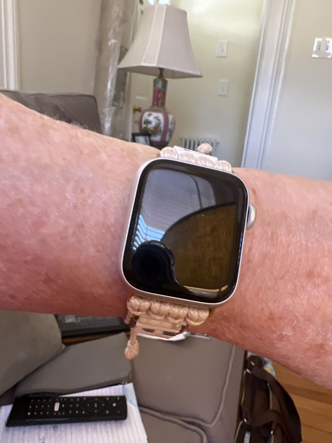 Customer photo review of Heavenly Howlite Apple Watch Strap