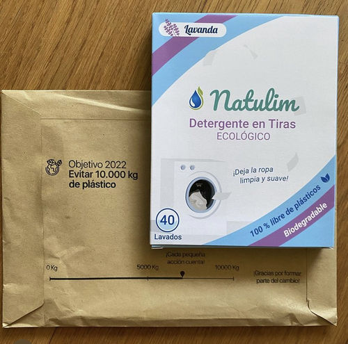 Customer photo review of Eco-Tiras de Detergente 40 lavados Natulim