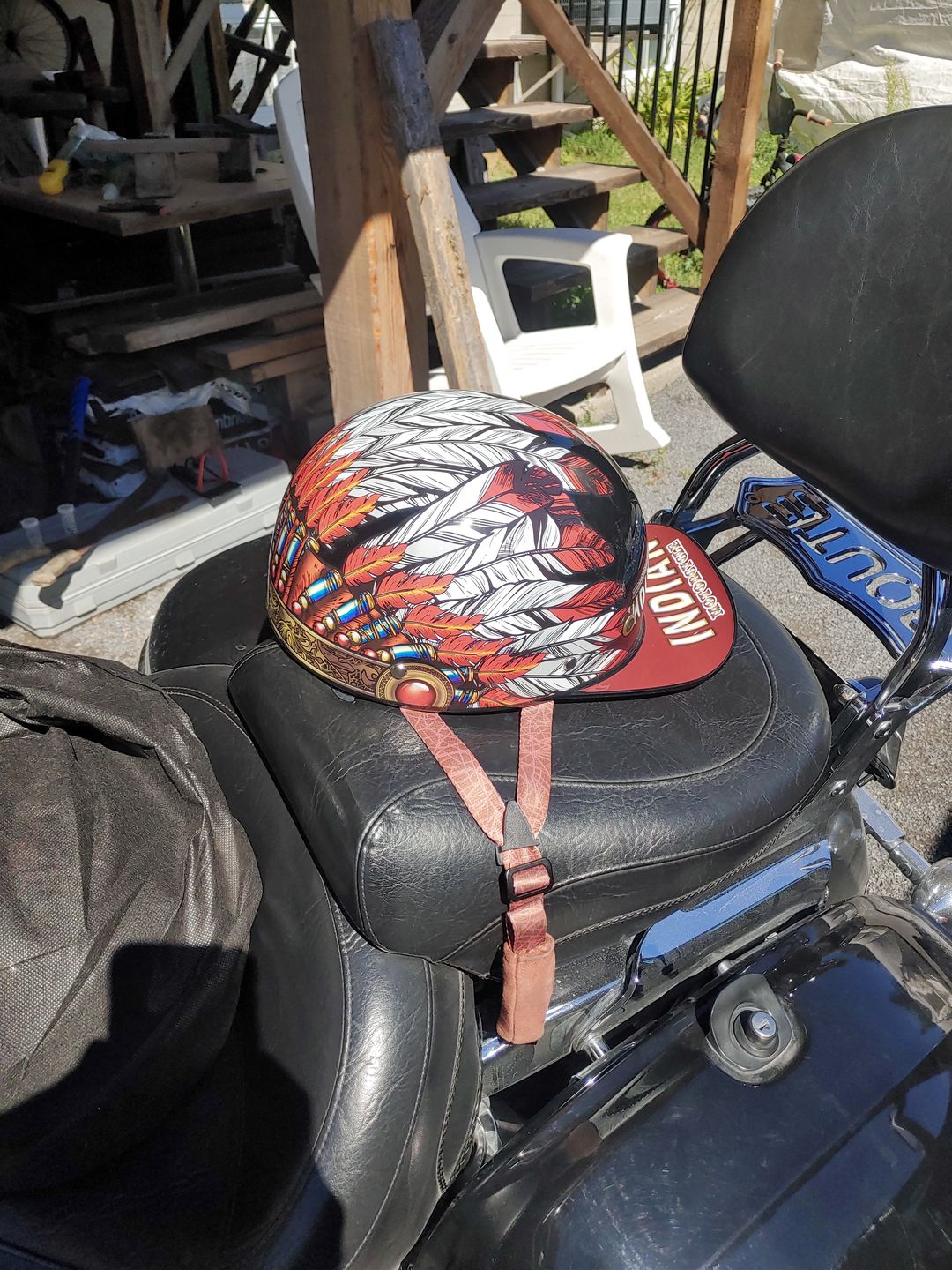 Customer photo review of Baseball Motorcycle Helmet Built-in Visor