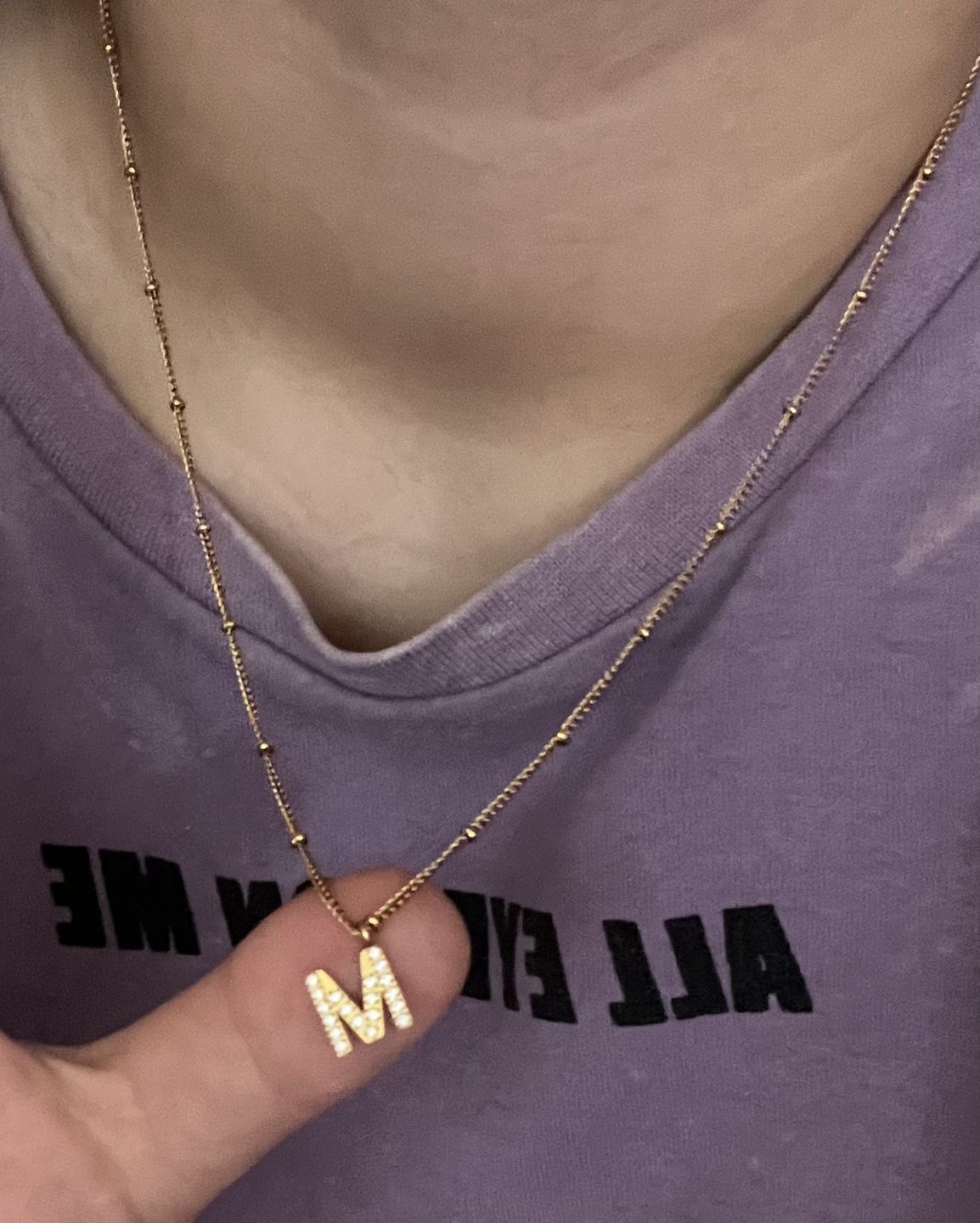 Customer photo review of Dots Letter Halskette | 18K vergoldet