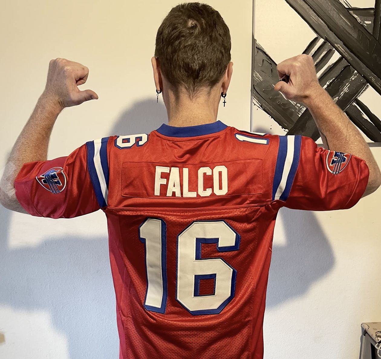Customer photo review of Shane Falco The Replacements Movie Football Jersey