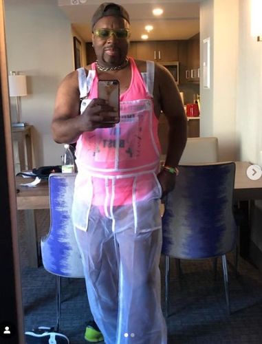 Customer photo review of Mens Sexy See through Mesh Overalls Jumpsuit SKUI71685