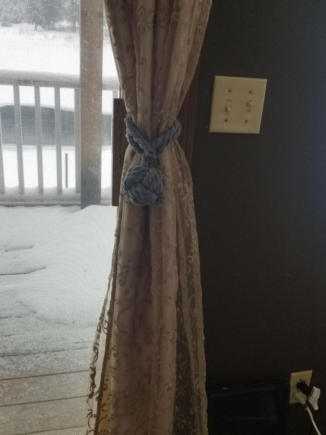 Customer photo review of 1 Pcs Macrame Curtain Tiebacks Clips