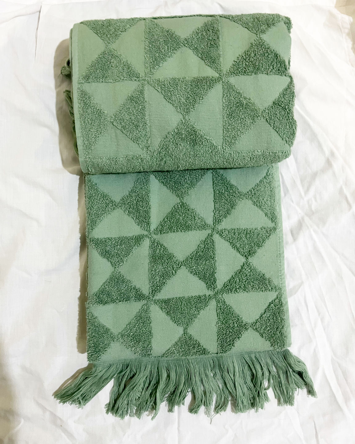 Customer photo review of Granada Face Towel (Set of 2)