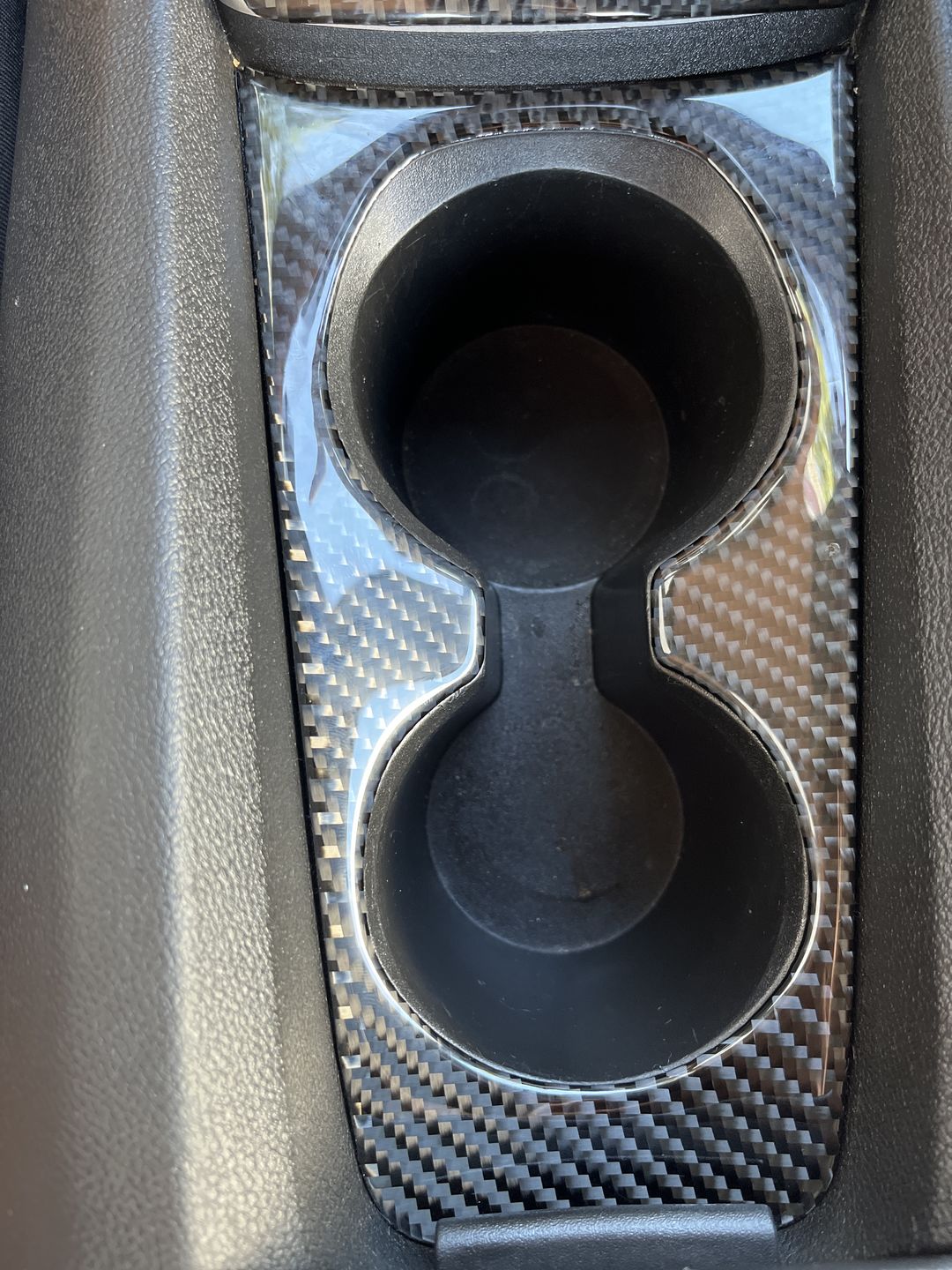 Customer photo review of Carbon Fiber Cup Holder Panel Overlay for Chevrolet Camaro 2010-2015