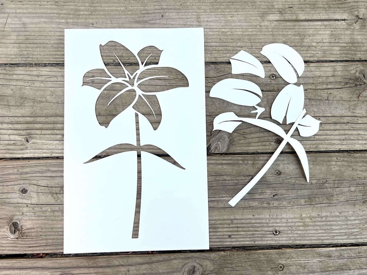 Customer photo review of Flower Stencils (4 Pack)