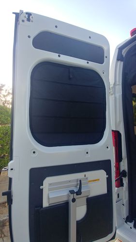 Customer photo review of Promaster - Rear Door Shades (set)