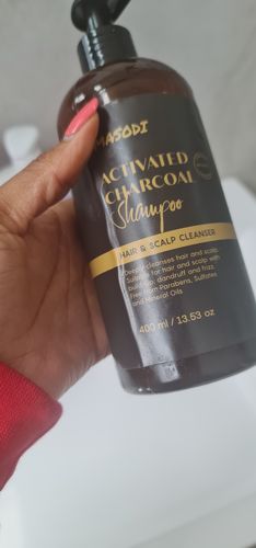 Customer photo review of Activated Charcoal Shampoo (400ml)