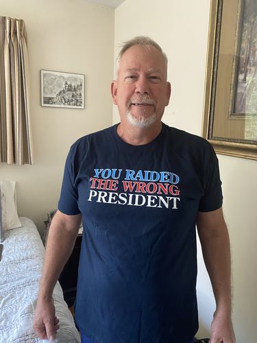 Customer photo review of You Raided The Wrong President Men's Apparel