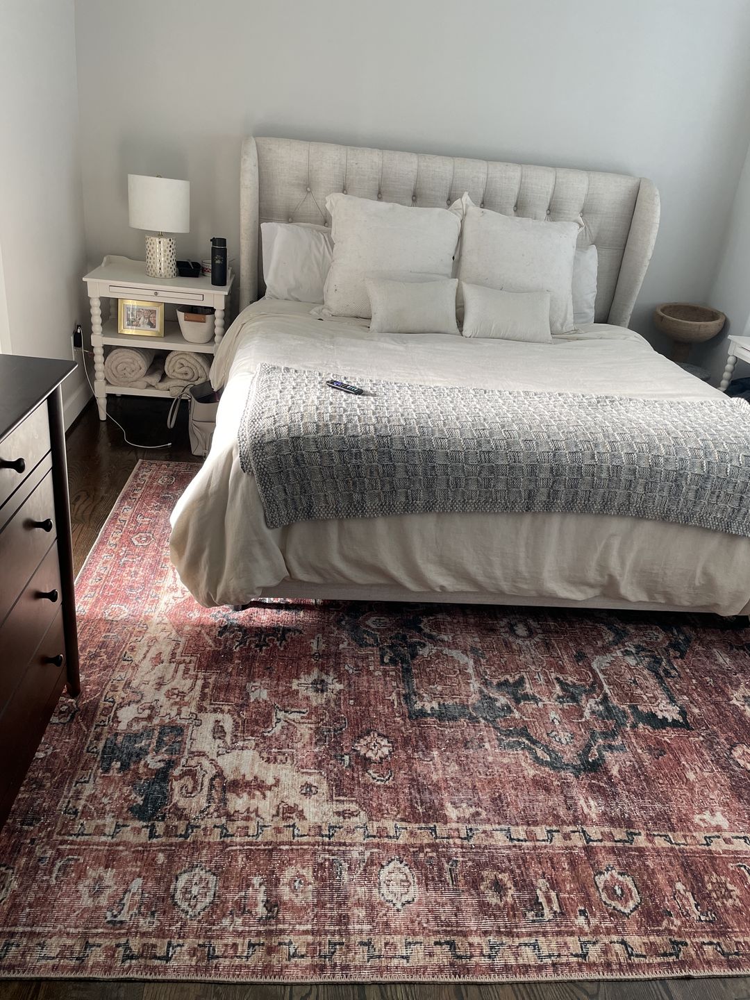 Customer photo review of Distressed Vintage Cezanne Terracotta Area Rug