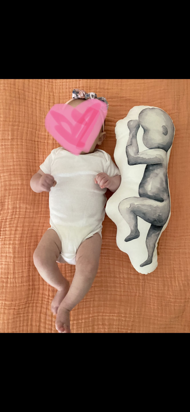 Customer photo review of Birth Pillow Watercolor One