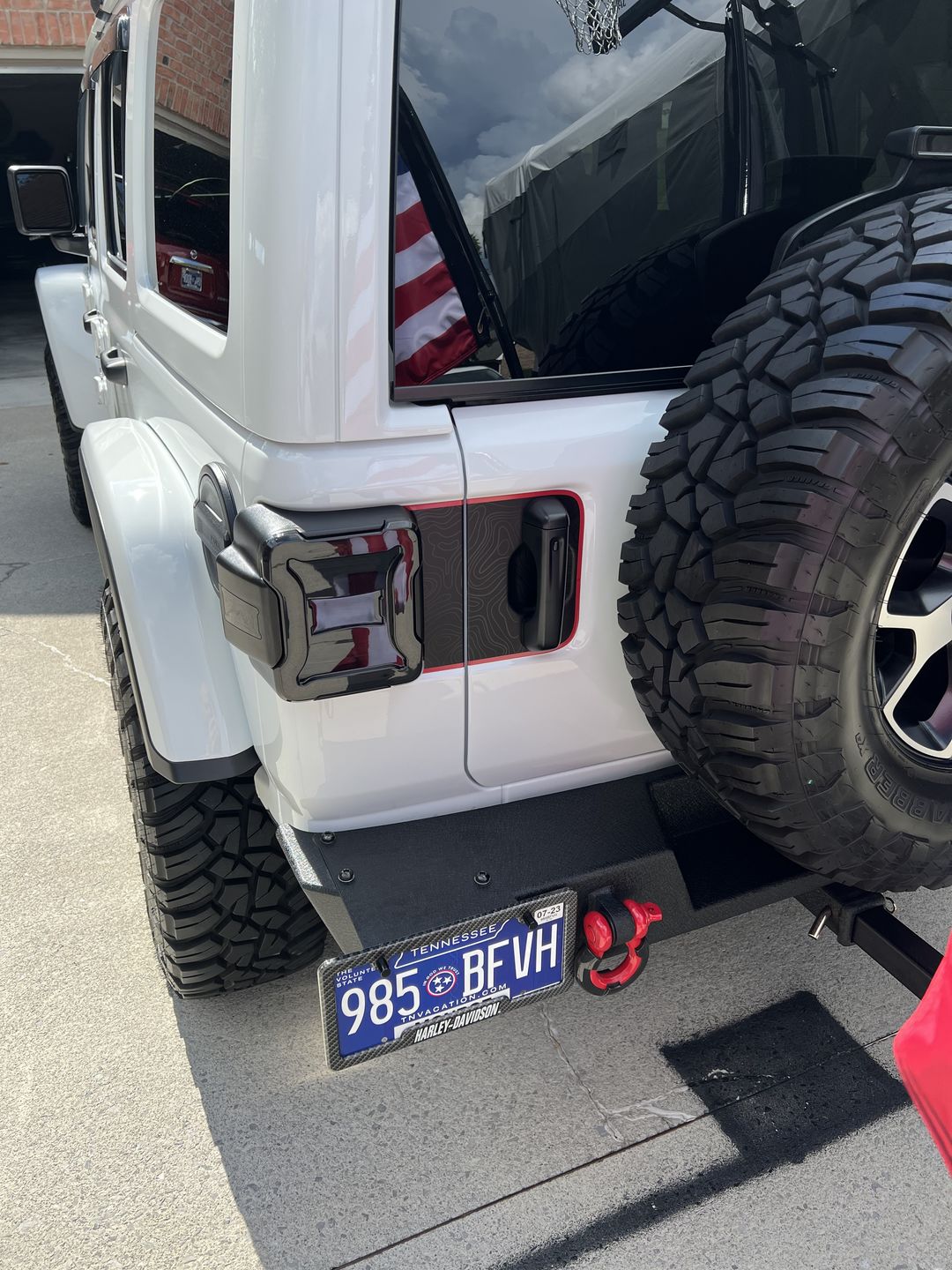 Customer photo review of Tailgate Handle Graphic for Wrangler JL JLU
