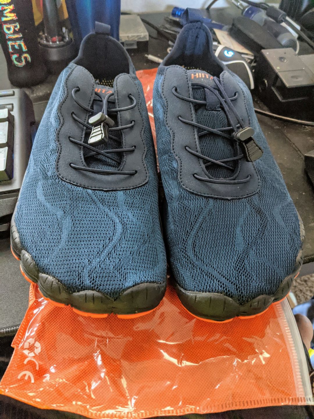 Customer photo review of Hiitave Men's Barefoot Mesh Water Shoes