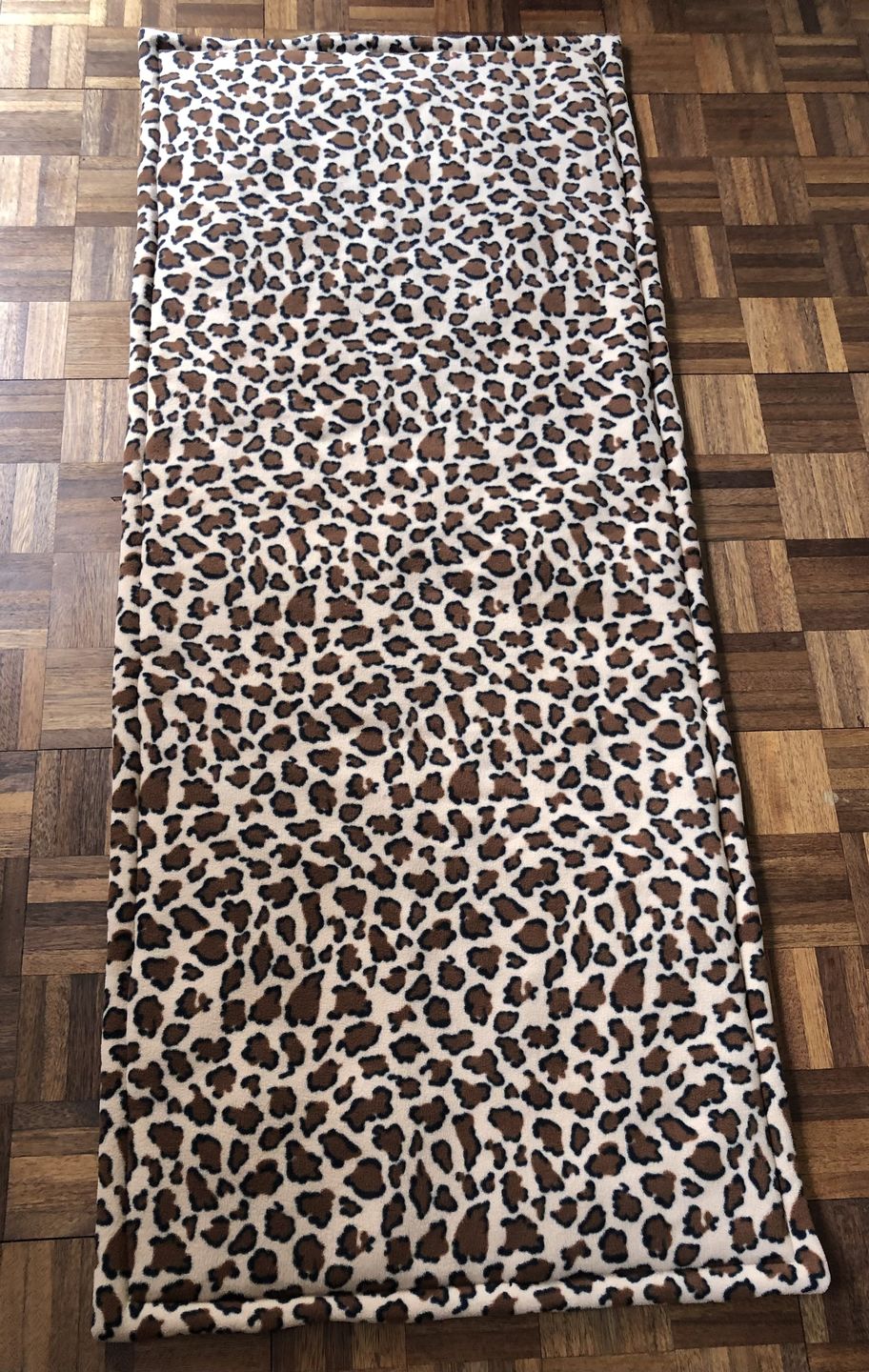 Customer photo review of Brown Leopard Anti Pill Polar Fleece Fabric