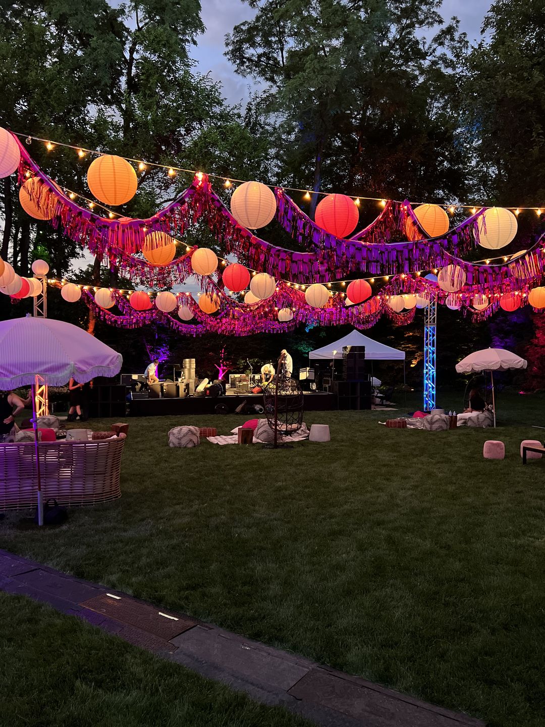 Customer photo review of 20" Lavender Round Paper Lantern, Even Ribbing, Chinese Hanging Wedding & Party Decoration