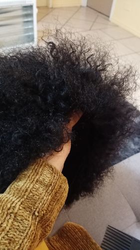 Customer photo review of Brazilian Curly Afro full Cap 8"