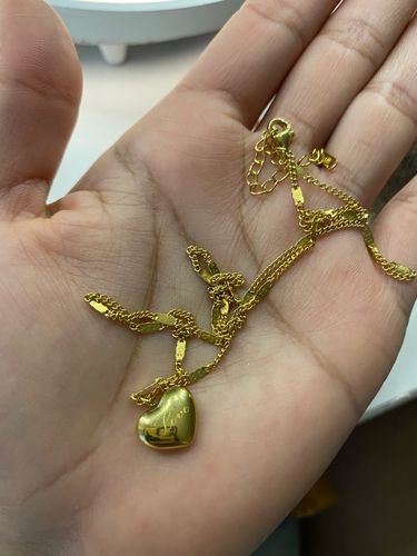 Customer photo review of Women's Choker Necklace Heart Pendant