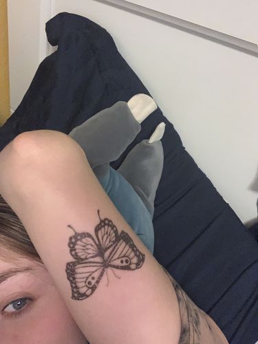 Customer photo review of NEW Butterfly Tattoo