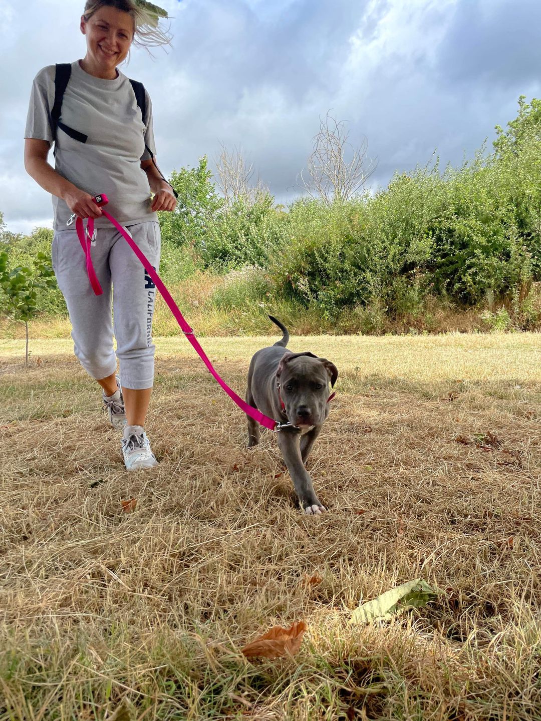 Customer photo review of Double Ended Training Lead | All Breeds - Durable & Soft 2m Lead - Magentas