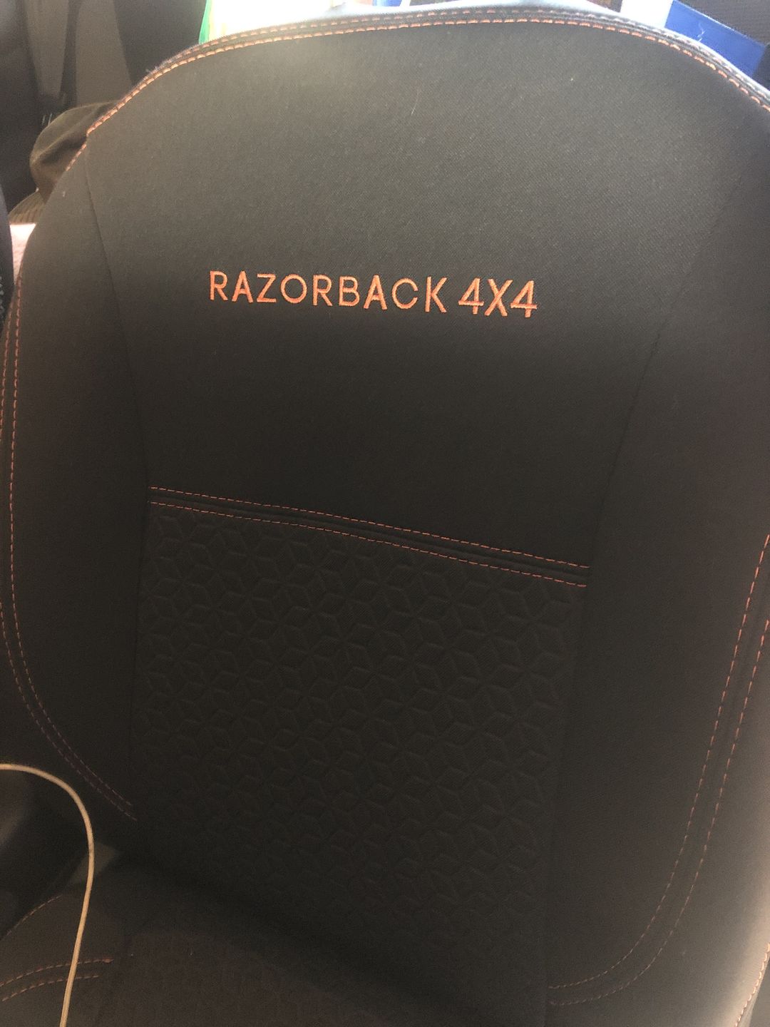 Customer photo review of Nissan Navara NP300 Series 5 Premium Neoprene 2x Front Seat Covers (Made to Order)
