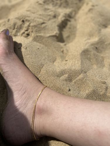Customer photo review of Double Layer Anklet