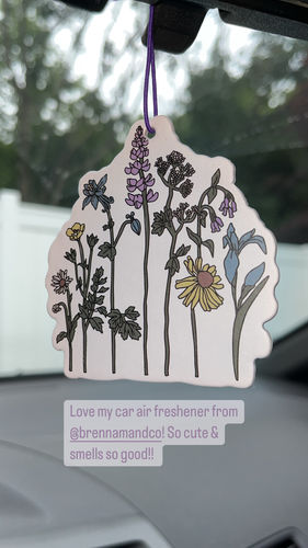 Customer photo review of Meadow Floral Car Air Freshener