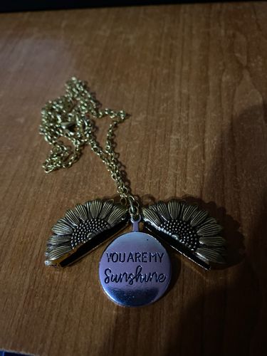 Customer photo review of You Are My Sunshine Pendant Necklace