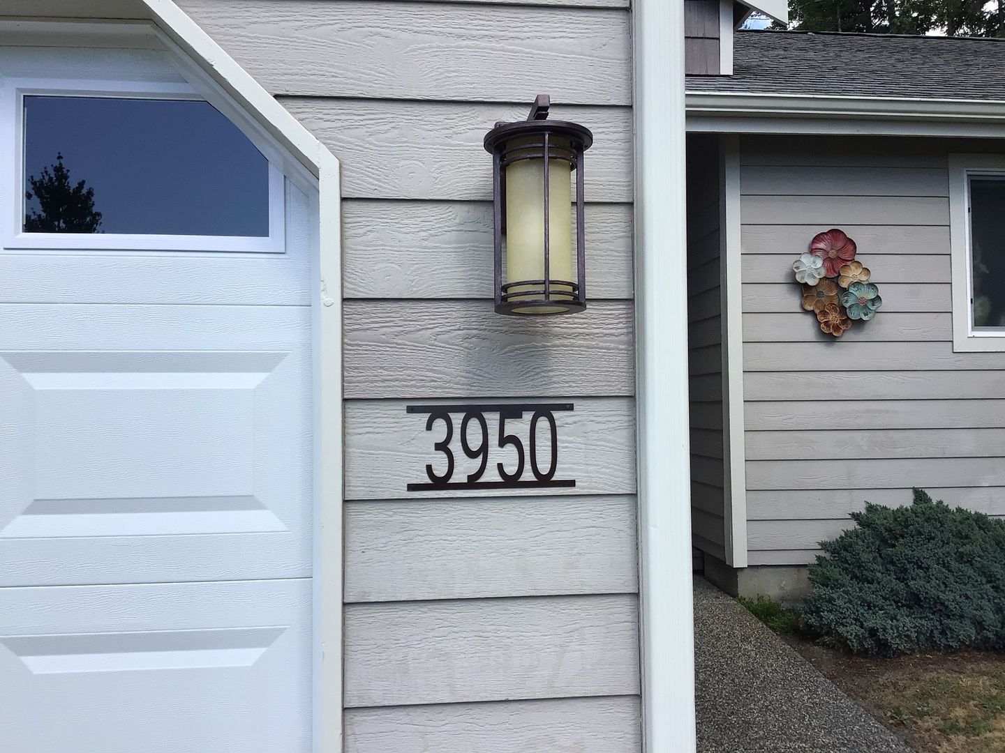 Customer photo review of Simple Address Plaque - 3 Sizes - Address Numbers for Outside