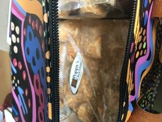 Customer photo review of Rocky Road Strawberries and Almond Caramel Chocolate Block 500g