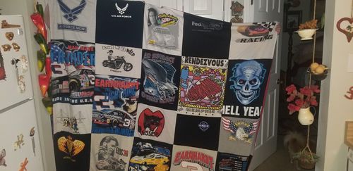 Customer photo review of Classic T-Shirt Blanket