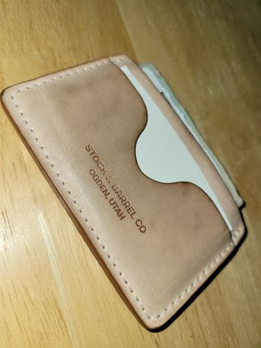 Customer photo review of Blemished | No.54 | 'Natural Oak' Minimalist Leather Wallet