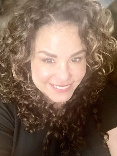 Customer photo review of Curly Ash Blonde