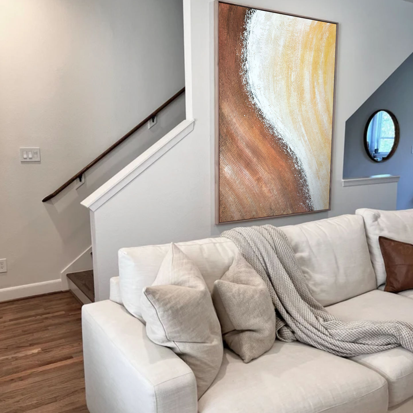 Customer photo review of TAICHI, MINIMALIST PAINTING, HAND-PAINTED CANVAS