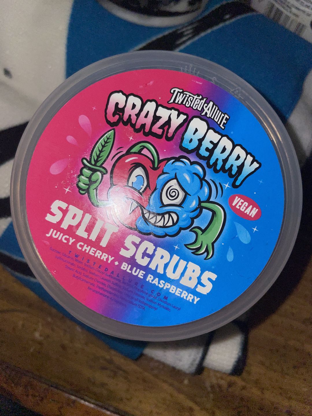 Customer photo review of Crazy Berry Split Scrub