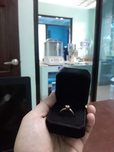 Customer photo review of .50ct Aristi Twisted Engagement Ring