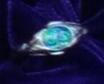 Customer photo review of Leaf Cremation Ring with Cremation Ashes