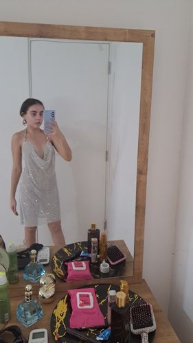 Customer photo review of Paris Crystal Dress (SILVER)