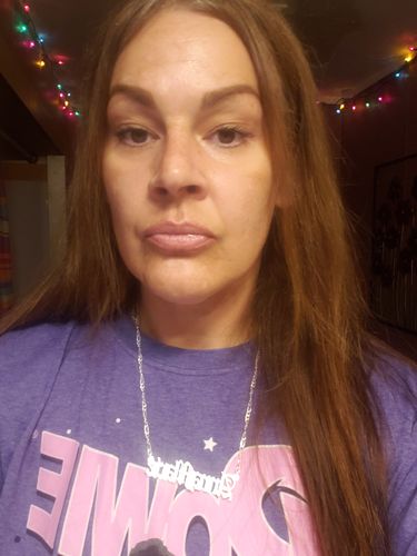 Customer photo review of Double Plated Gothic Name Necklace with Figaro Chain