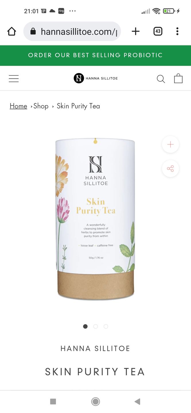 Customer photo review of Skin Purity Tea