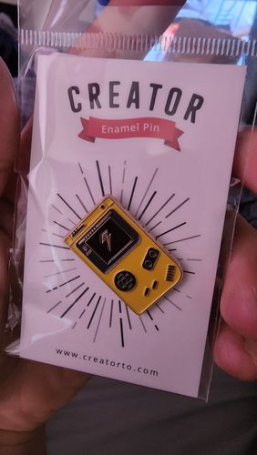 Customer photo review of Retro Gamer Pin