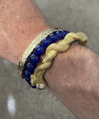Customer photo review of Brass Double Snake Bracelet
