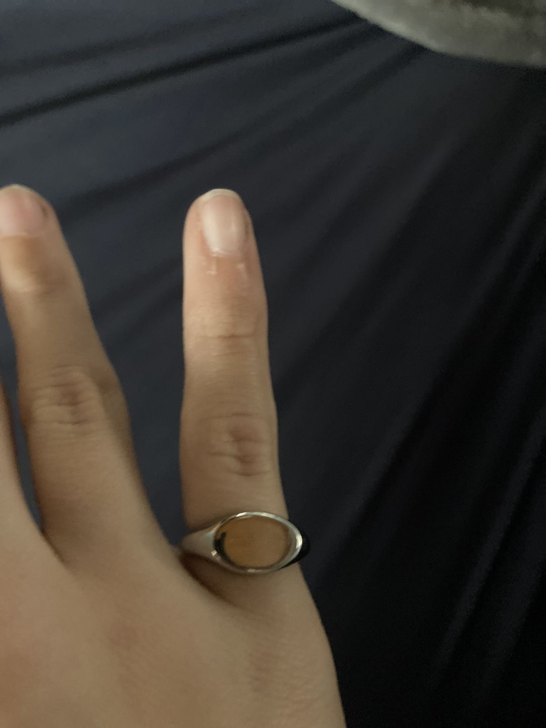 Customer photo review of Pinky Signet Ring