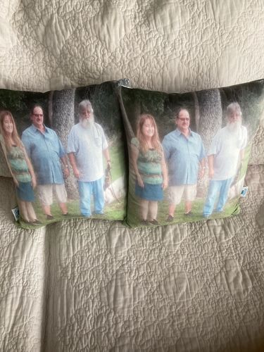 Customer photo review of Create A Custom Dog Pillow