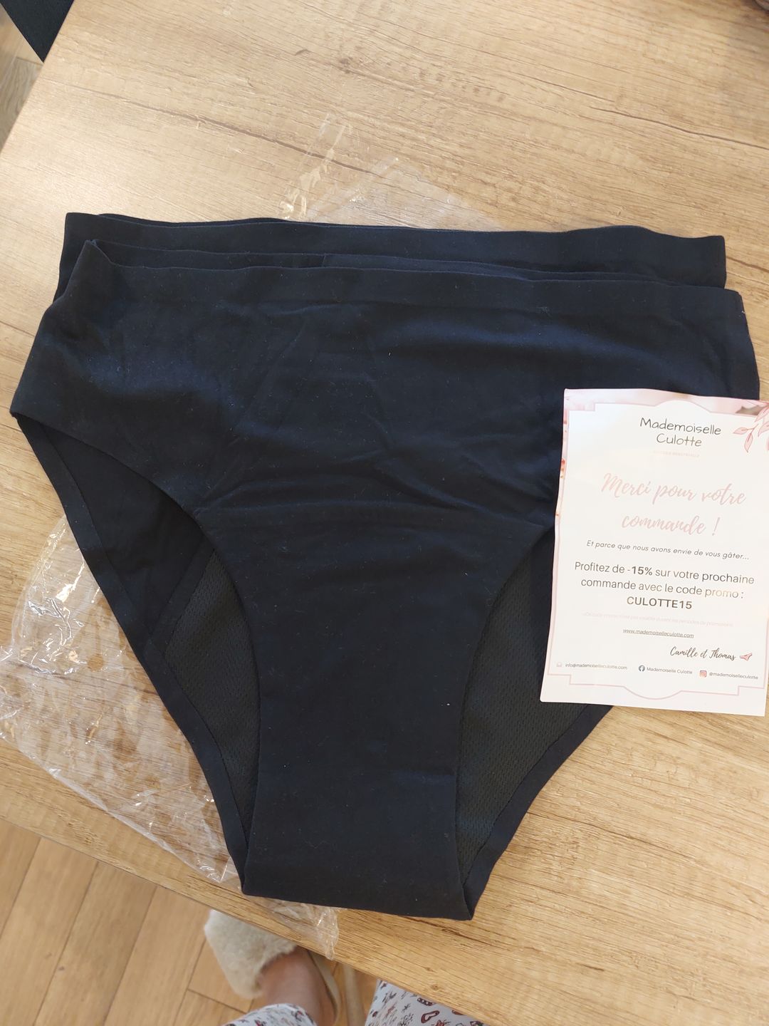 Customer photo review of Culotte Menstruelle Nina sans coutures (taille haute)