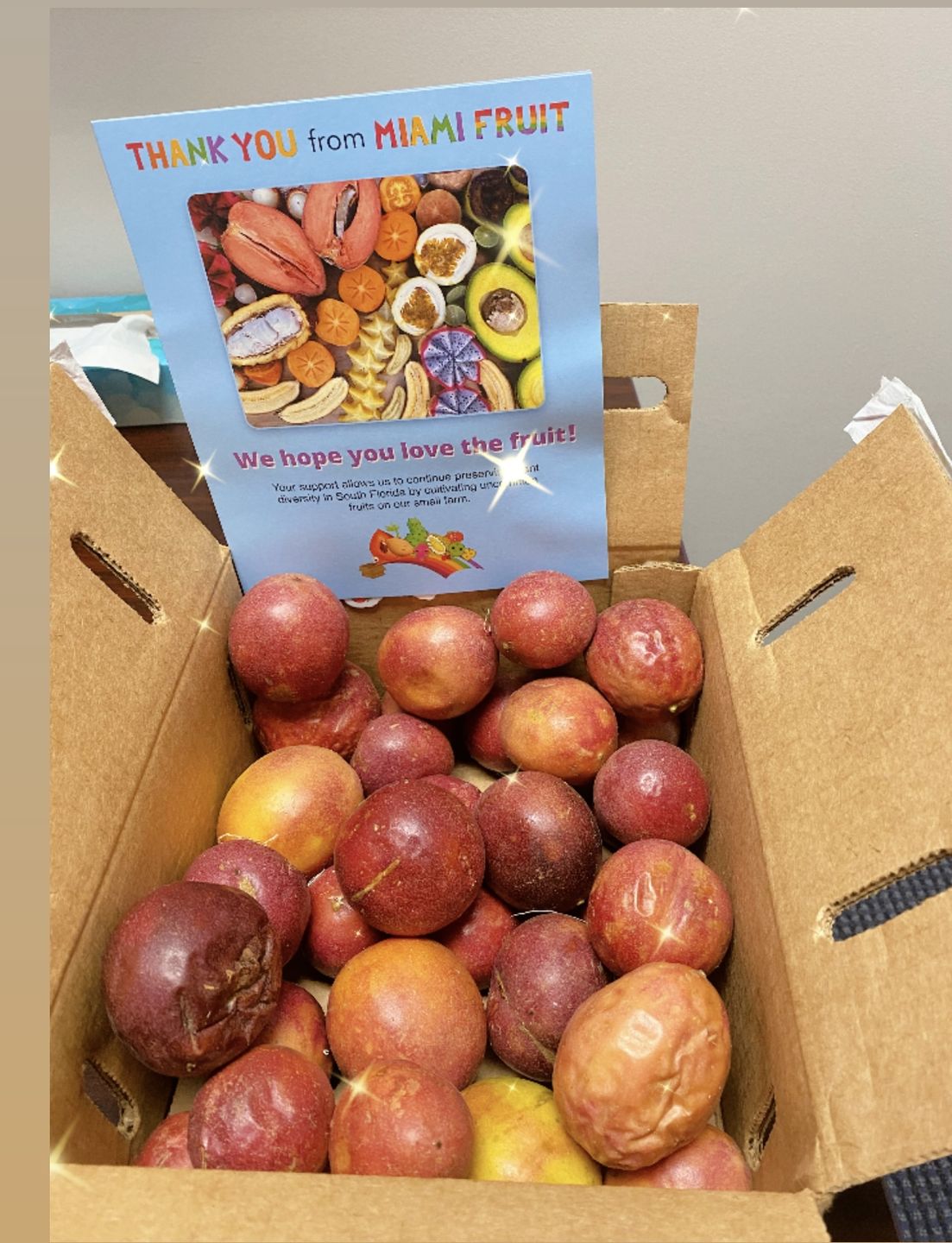 Customer photo review of Purple/Pink Passionfruit (Lilikoi) Box