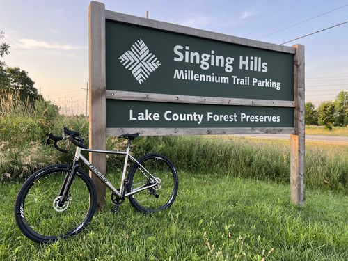 Customer photo review of Basswood Titanium Gravel Bike w/ Carbon Wheels