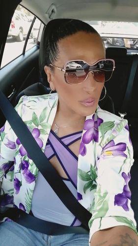 Customer photo review of Hollow out patchwork mesh see through bodysuit
